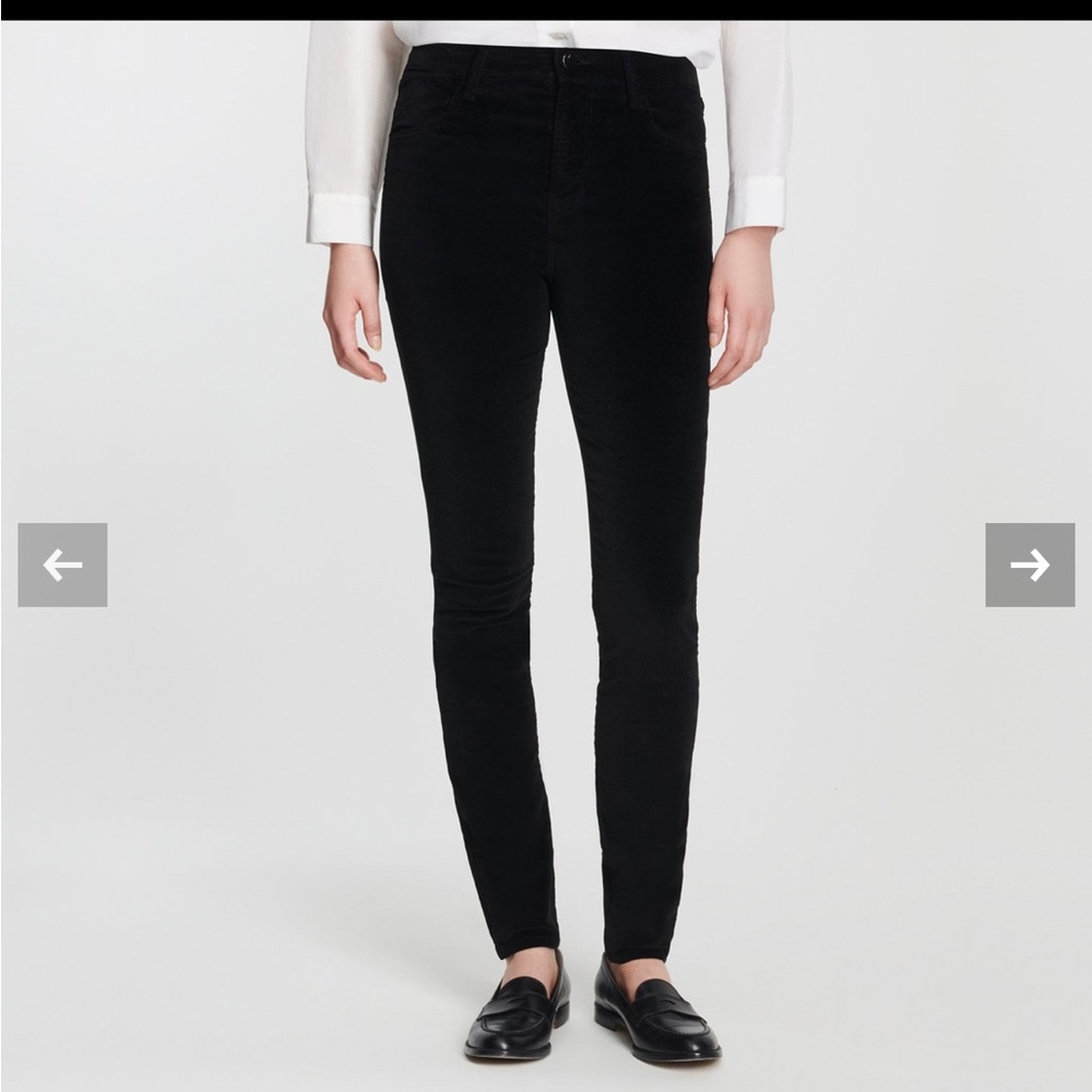 NWT - J BRAND 
- Black Maria High Rise Skinny Velvet Jeans - 27
